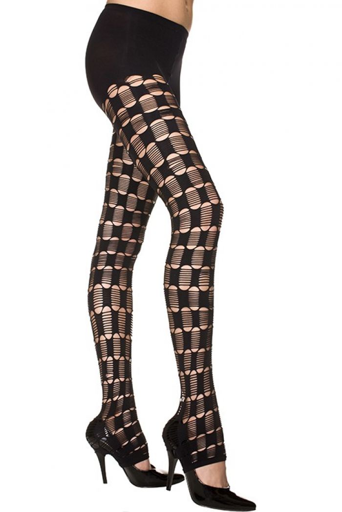 Music Legs Holes-and-threads-spandex-leggings  Footles Panyhose 2018 | Pantyhose Library